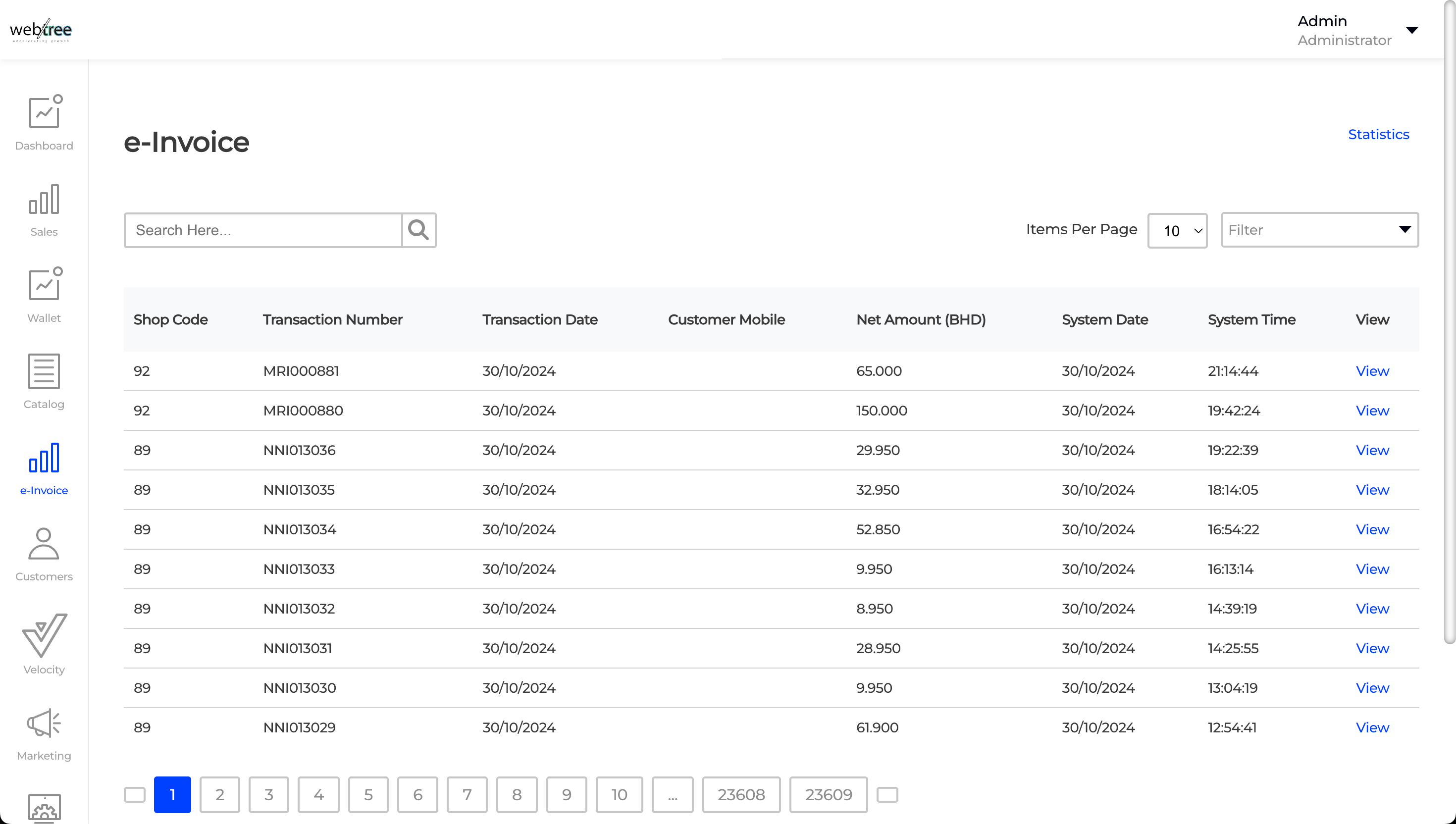 E invoicing solution