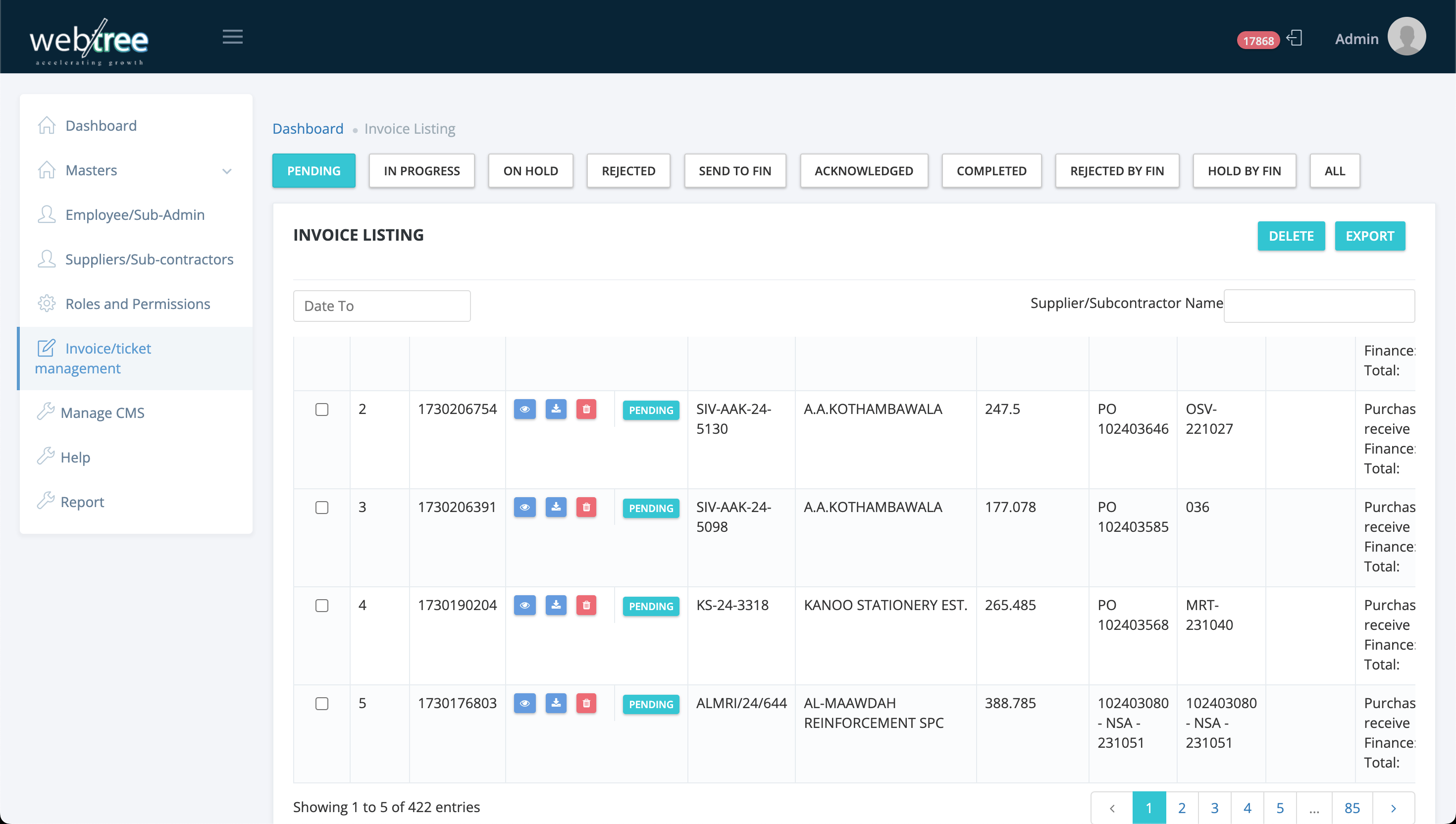 Vendor Invoice Portal